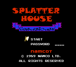 Splatterhouse - Super Deformed (English Translation) Title Screen